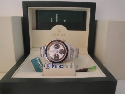 rolex replica daytona paulnewman 6245 white dial vintage orologio replica copia - immagine 6