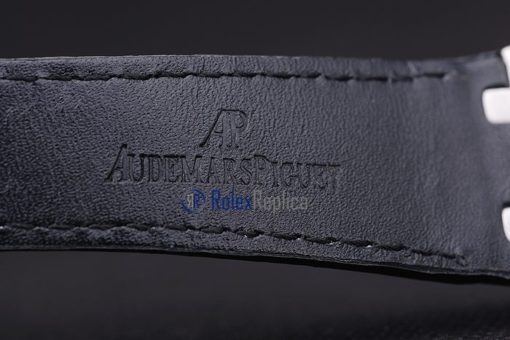 audemars piguet replica royal oak jumb black dial strip leather imitazione copia - immagine 8