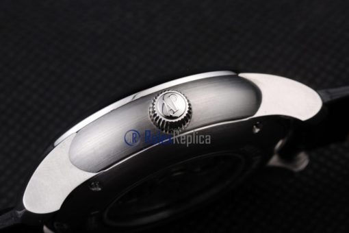 audemars piguet replica chrono acciaio black tourbillon strip leather imitazione copia - immagine 3