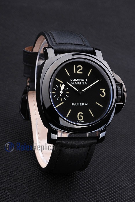Panerai replica luminor marina pro hunter pvd strip leather imitazione copia Rolex replica