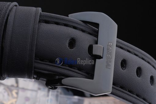 Panerai replica luminor marina pro-hunter pvd strip leather imitazione copia - immagine 7