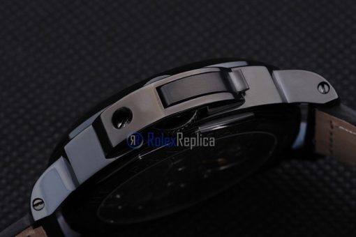 Panerai replica luminor marina pro-hunter pvd strip leather imitazione copia - immagine 8