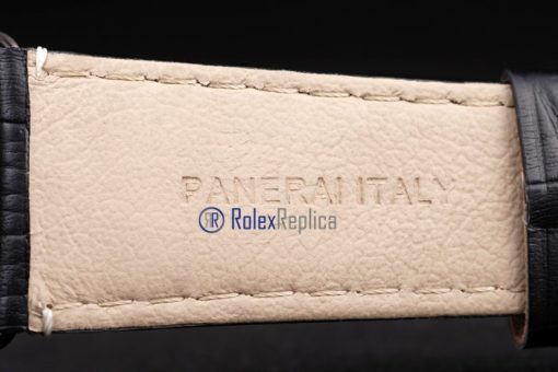 Panerai replica radiomir chronograph dial panda pro-hunter pvd strip leather imitazione copia - immagine 7