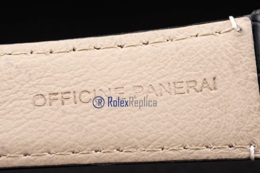 Panerai replica radiomir chronograph dial panda pro-hunter pvd strip leather imitazione copia - immagine 8