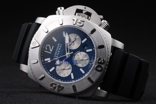 Panerai replica luminor marina 1000 chrono strip rubber imitazione copia - immagine 5