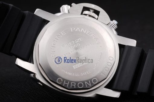 Panerai replica luminor marina 1000 chrono strip rubber imitazione copia - immagine 9