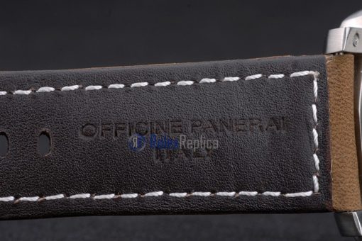 Panerai replica luminor marina submersible acciaio strip leather imitazione copia - immagine 10