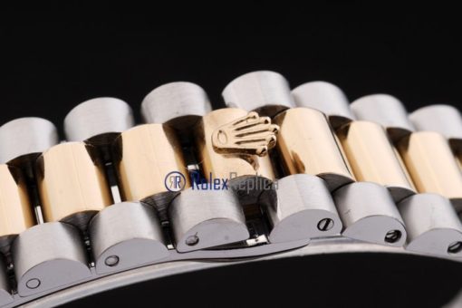 rolex replica datejust acciaio oro black barrette orologio imitazione - immagine 9