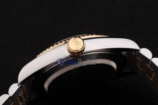 rolex replica datejust acciaio oro black barrette orologio imitazione - immagine 12
