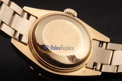 rolex replica datejust lady oro full brillantini orologio imitazione - immagine 10