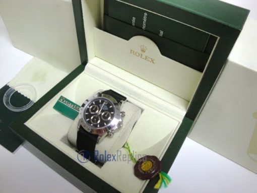 rolex replica daytona crono classic cordura black dial orologio replica copia imitazione - immagine 3