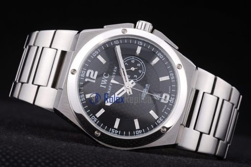 iwc replica acciaio ingenieur black orologio imitazione - immagine 7