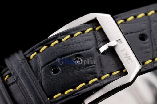 iwc replica 8 days power reserve yellow  strip leather orologio imitazione - immagine 7