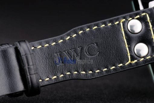 iwc replica 8 days power reserve yellow  strip leather orologio imitazione - immagine 8