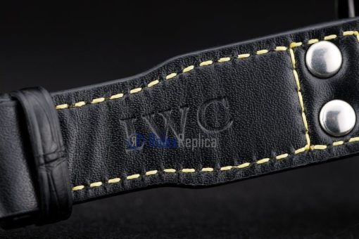 iwc replica 8 days power reserve yellow pro-hunter strip leather orologio imitazione - immagine 9
