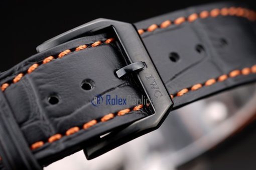 iwc replica 8 days power reserve orange pro-hunter strip leather orologio imitazione - immagine 7
