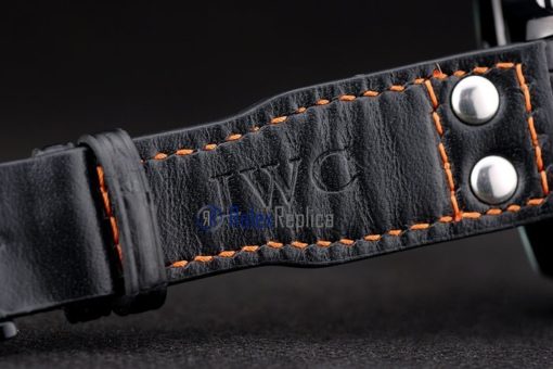 iwc replica 8 days power reserve orange pro-hunter strip leather orologio imitazione - immagine 8