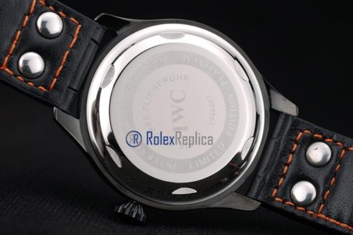 iwc replica 8 days power reserve orange pro-hunter strip leather orologio imitazione - immagine 9