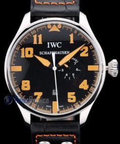 iwc replica 8 days power reserve orange strip leather orologio imitazione