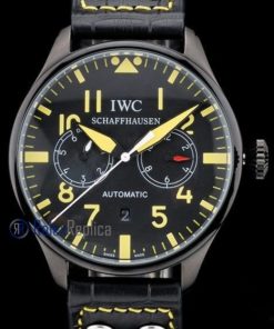 iwc replica 8 days power reserve yellow ll pro-hunter strip leather orologio imitazione