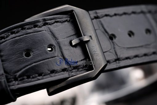 iwc replica 8 days power reserve black pro-hunter strip leather orologio imitazione - immagine 7