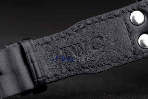 iwc replica 8 days power reserve black pro-hunter strip leather orologio imitazione - immagine 8