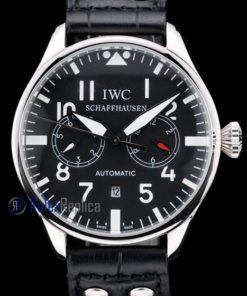 iwc replica 8 days power reserve black strip leather orologio imitazione