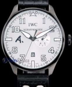 iwc replica 8 days power reserve white dial strip leather orologio imitazione