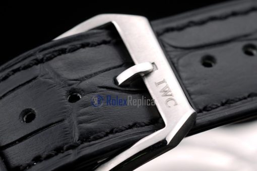 iwc replica 8 days power reserve acciaio white dial strip leather orologio imitazione - immagine 7