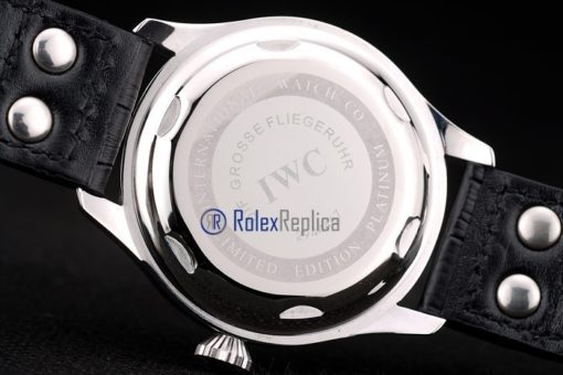 iwc replica 8 days power reserve acciaio white dial strip leather orologio imitazione - immagine 8