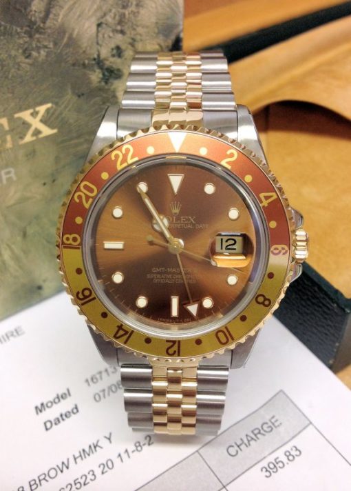 rolex replica GMT master II 16713 Root Beer / Tigers Eye occhio di tigre
