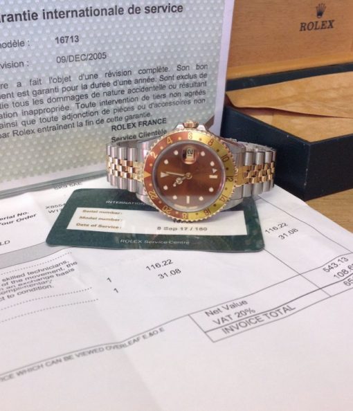 rolex replica GMT master II 16713 Root Beer / Tigers Eye occhio di tigre - immagine 3