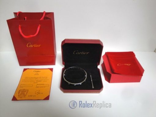 Cartier replica gioiello bracciale love oro bianco - immagine 12