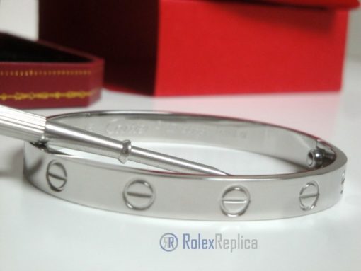 Cartier replica gioiello bracciale love oro bianco - immagine 4