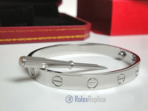 Cartier replica gioiello bracciale love oro bianco - immagine 6