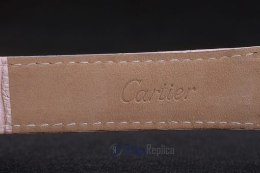 Cartier replica ballon bleu acciaio strip leather pink orologio imitazione perfetta - immagine 9