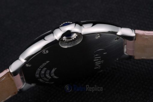 Cartier replica ballon bleu acciaio strip leather pink orologio imitazione perfetta - immagine 11