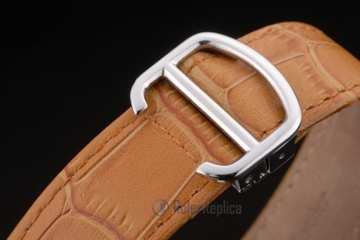 Cartier replica ballon bleu acciaio brillantini strip leather orologio imitazione perfetta - immagine 8