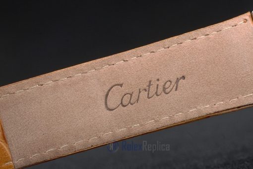 Cartier replica ballon bleu acciaio brillantini strip leather orologio imitazione perfetta - immagine 11