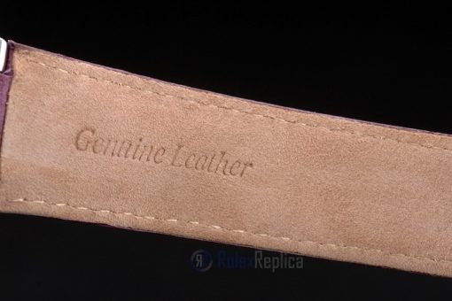 Cartier replica ballon bleu acciaio strip leather violet orologio imitazione perfetta - immagine 10