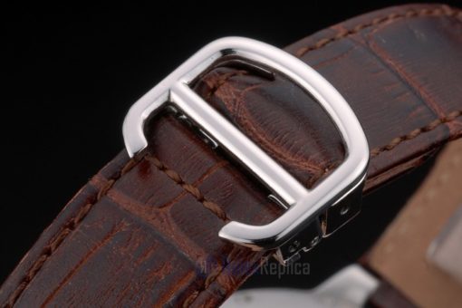 Cartier replica ballon bleu acciaio madreperla strip leather orologio imitazione perfetta - immagine 8