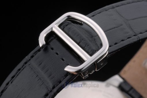Cartier replica ballon bleu acciaio black strip leather orologio imitazione perfetta - immagine 8