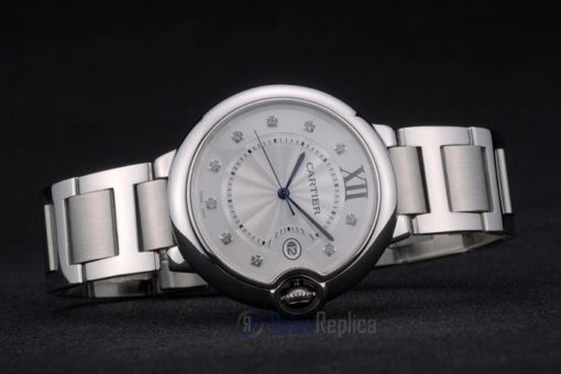 Cartier replica ballon bleu acciaio lady argentèè orologio imitazione perfetta - immagine 5