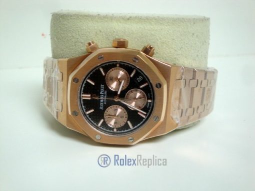 audemars piguet replica chrono royal oak leo messi rose gold black dial imitazione copia