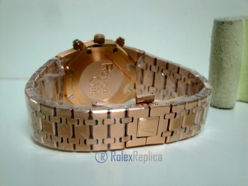 audemars piguet replica chrono royal oak leo messi rose gold black dial imitazione copia - immagine 7