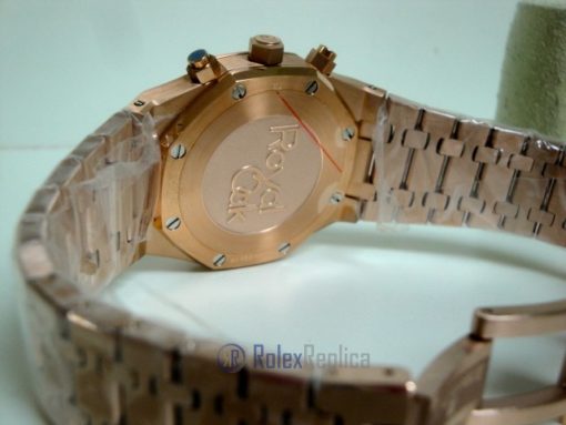 audemars piguet replica chrono royal oak leo messi rose gold black dial imitazione copia - immagine 9