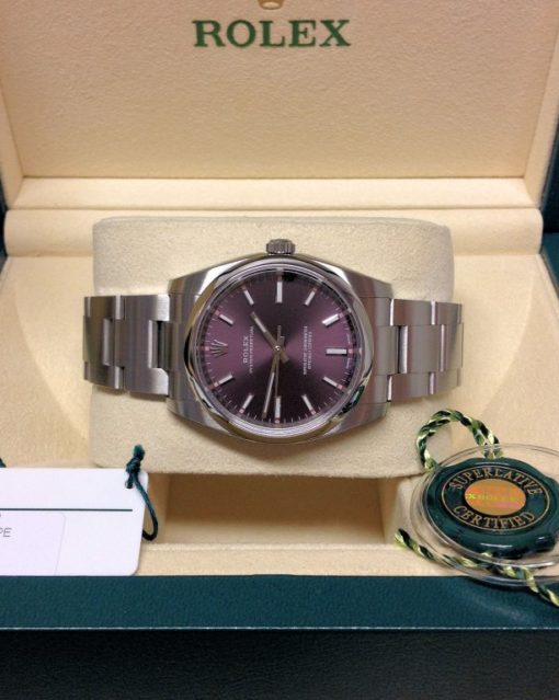Rolex replica oyster perpetual red grape 39mm - immagine 4