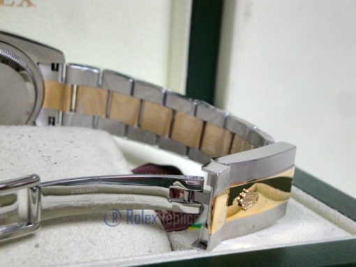 rolex replica datejust acciaio oro oyster black dial barrette orologio imitazione - immagine 13