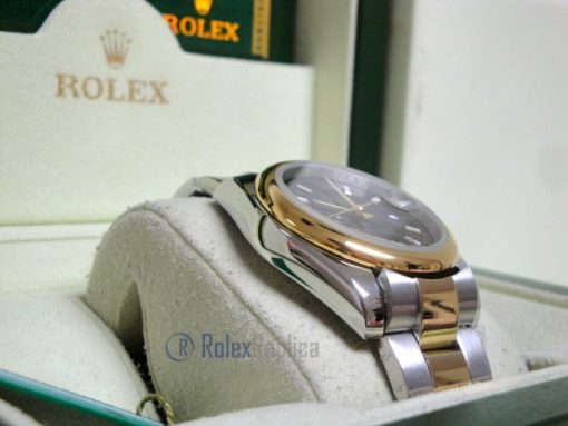 rolex replica datejust acciaio oro oyster black dial barrette orologio imitazione - immagine 5