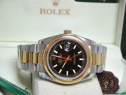 rolex replica datejust acciaio oro oyster black dial barrette orologio imitazione